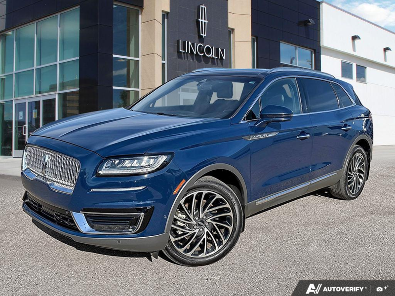 USED 2019 Lincoln Nautilus AWD Reserve - Rhapsody Blue Premium Colourant Exterior / EBONY Interior - $29,950 - Stock #E60489A - VIN 2LMPJ8LP8KBL67054 - Photo 1