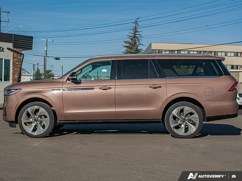 NEW 2025 Lincoln Navigator L Black Label - Sunrise Copper Metallic Pc Exterior / SALT CRYSTAL GRAY W/ADOBE, AUTO HTD & VENTILATED OPULENCE LTHR C Interior - $145,919 - Stock #E51307 - VIN 5LMJJ3TG7SEL18675 - Photo 3