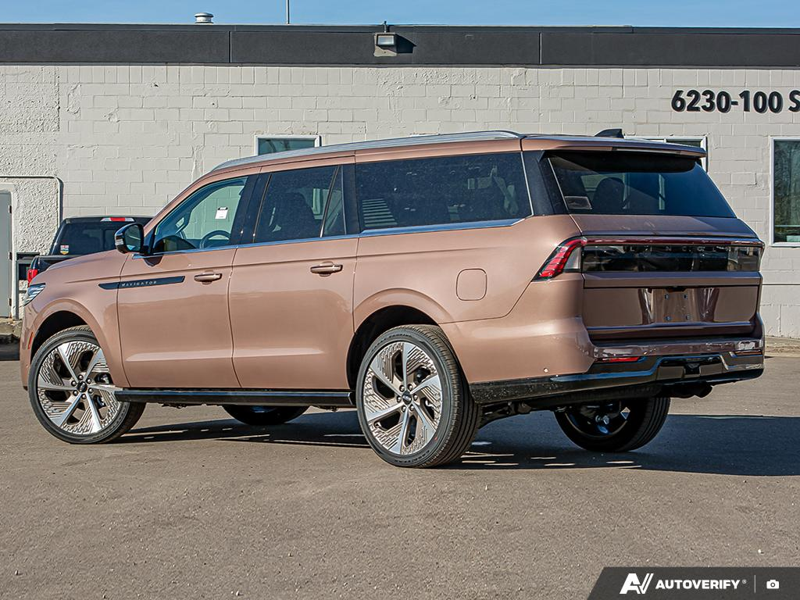 NEW 2025 Lincoln Navigator L Black Label - Sunrise Copper Metallic Pc Exterior / SALT CRYSTAL GRAY W/ADOBE, AUTO HTD & VENTILATED OPULENCE LTHR C Interior - $145,919 - Stock #E51307 - VIN 5LMJJ3TG7SEL18675 - Photo 4